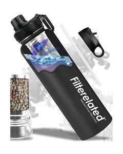 30oz Stainless Steel Portable Alkaline Filter Water Bottle, Creates... Fast Ship - Picture 1 of 6