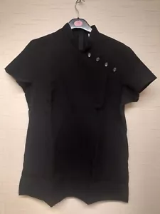 Ladies Beauty Tunic Hairdresser SPA Top Nail Salon Therapist Uniform Black - Picture 1 of 1