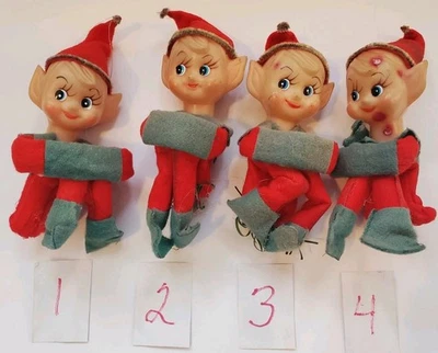 ELECCIÓN Rodillera Roja Vintage Orejas Puntiagudas Pixie Elf, Borde Verde, Bonita Navidad Foto 1 de 4