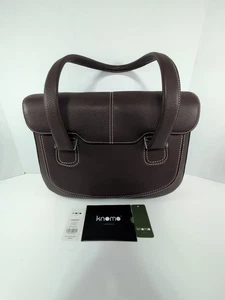 Sac à bandoulière rembourré pour ordinateur portable Knomo London marron chocolat Lausanne cuir 395 neuf - Photo 1/16