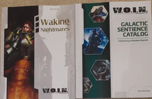 3 BOOKS WOIN WAKING NIGHTMARES, NERIED TRILOGY GALATIC SCI CAT GAME BOOK RPG VGC - Picture 1 of 2