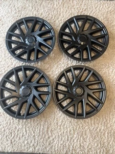 2024 HIGHLAND Tesla Model 3 4 x 18" Wheel Covers Cover Hub Cap T Logo - Picture 1 of 7