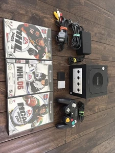 Nintendo DOL-101 GameCube Console - Black - 3 Games And 2 Memory Card - Working - Bild 1 von 7