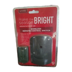 Living Solutions Indoor Outdoor Wireless Remote Control Switch 2 Outlet Plug-in - Picture 1 of 3