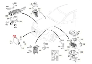 Radar Sensor X118 W167 W177 W205 W243 W247 X253 N293 Mercedes-Benz A0009052616 - Picture 1 of 7