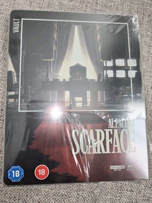 SCARFACE Film Vault Steelbook 4K UHD Blu-ray UK Limited Edition TORN WRAP!! Foto 1 de 4