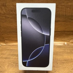 BOX ONLY Apple iPhone 16 Pro 256 GB Black Titanium Replacement Box Only - Picture 1 of 5