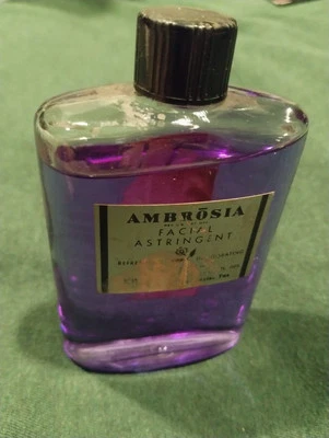 Винтажная Вяжущая Бутылка AMBROSIA Специальное Очищающее Средство для Кожи ЛИЦА аптекарь РЕДКАЯ  - Изображение 1 из 4