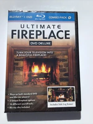 TV Fireplace The Ultimate  Blue-Ray AND DVD DELUXE Turn TV into Fireplace ~NEW~ - Image 1 of 3