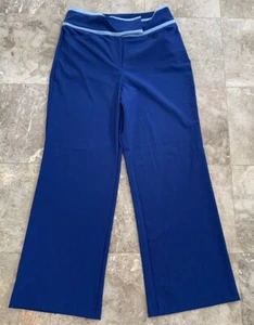 NEW New York Co 14 Wide Leg Blue Pant W/ Light Blue Trim Trouser Career NWT - Picture 1 of 9