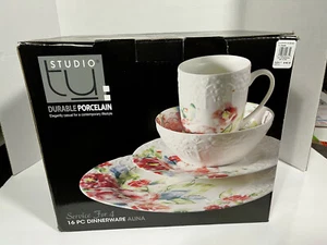 Hermoso juego de diseño de estudio floral de primavera para 4, 16 piezas. Precintado y nuevo - Imagen 1 de 2