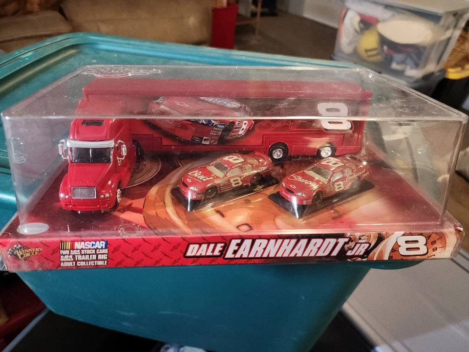 2007 Dale Earnhardt Jr BUDWEISER HAULER Tin Set Winners Circle 1:64 NASCAR 2 CAR - Image 1 of 4