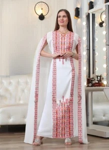 Bestickter Thobe für Frauen Jerusalem Abaya Stil traditionelle Kaftan Tatreez - Bild 1 von 4