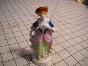 Vintage handbemalte Japan Porzellan Dame viktorianischer Stil Figur 5 Zoll - Bild 1 von 8
