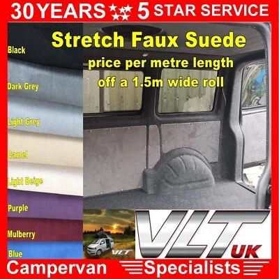 CSR STRETCH SUEDE for CAR CAMPER VAN VW FOAM BACKED carpet TRIM HEADLINING caddy 1 M