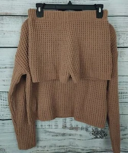Conjunto de suéter pequeño Moon & Madison para mujer con pantalones cortos avena ropa para dormir - Imagen 1 de 7