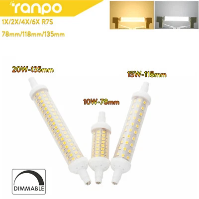 Dimmable R7s Led Light Bulbs J135mm white Power angle 78mm 220V tube lamp 10W 5w - Image 1 of 4
