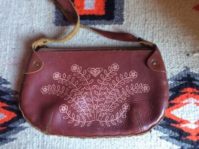 Cartera de mano de cuero ROXY vintage Foto 1 de 4