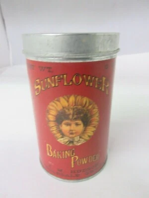 VINTAGE SUNFLOWER BAKING POWDER   PAPER LABLE ADVERTISING  678-P - Image 1 of 4