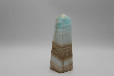 Calcit blau Caribbean Calcite Tower Oberlisk Pyramide Decor Heilstein Edelstein  - Bild 1 von 4