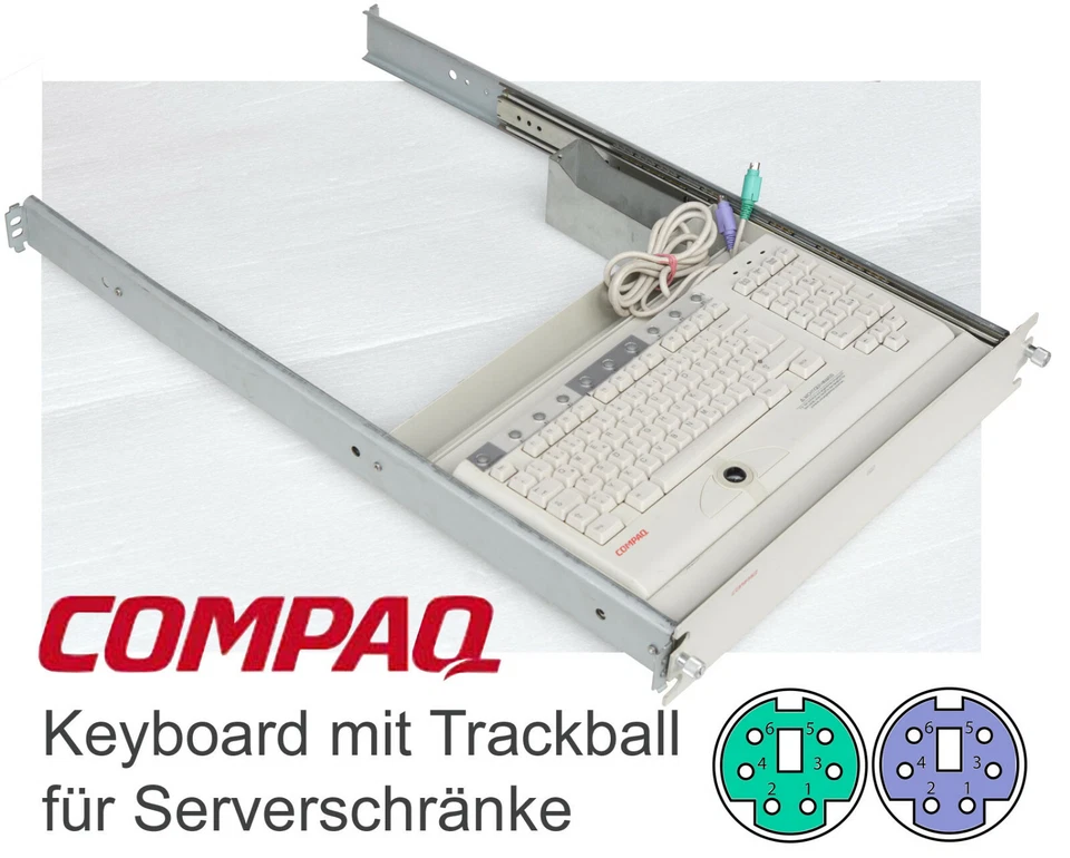 PS/2 Keyboard Trackball Compaq Shelf for 48cm 19" Server Cabinet Network Cabinet - Image 1 of 1