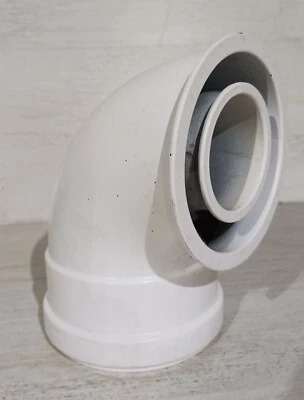 Gomito 90° Concentrico 100 / 60 mm ad innesto 3010949 Kit Curva Immergas . - Imagen 1 de 4