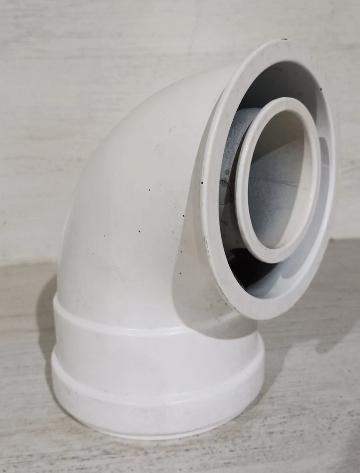 Gomito 90° Concentrico 100 / 60 mm ad innesto 3010949 Kit Curva Immergas . - Imagen 1 de 4