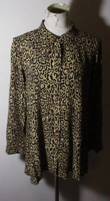 Blusa túnica leopardo marrón dorado talla S ZARA "TRF" Foto 1 de 4