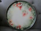 T & V  Limoges  Hand Painted Gooseberries Round Tray 16"