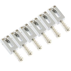 NEW (6) Narrow 2-1/16" Saddles for Modern/Import Fender Strat® 52mm - CHROME - Picture 1 of 1