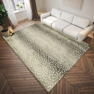 Safari Fawn Animal Animal Print 3' x 5' Area Rug Fawn ASF33 - Picture 1 of 5
