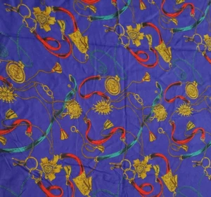 Cotton Polyester Blend Fabric Carriage House Tassel Chains Purple 51"W x 2 Yds - Picture 1 of 8