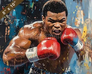 Muhammad Ali boxing Oil painting 8x10 Print - Picture 1 of 1