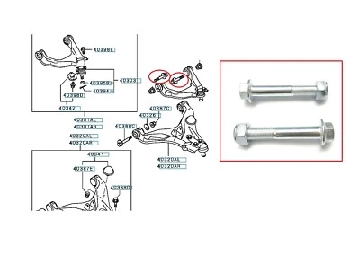KIT DE MONTAJE BRAZO HORQUILLA SUPERIOR DELANTERO PARA MITSUBISHI L200 B40 2.5 DI-D (2006+) Foto 1 de 2