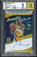 2022 Spectra Colorgraphs #23 Bennedict Mathurin Gold 01/10 BGS 9 Auto 10