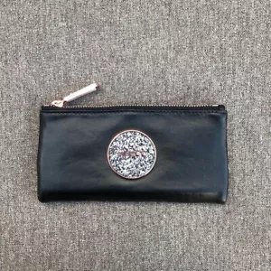 MIMCO Bliss Fold Sheep Leather Wallet Purse Black Rosegold • AUTHENTIC RRP $179 - Picture 1 of 7