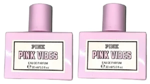 2X VICTORIAS SECRET PINK VIBES PERFUME BODY MIST SPRAY AMBER & VANILLA 1 oz 30ml - Picture 1 of 1