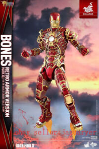 Figura de acción Hot Toys Mms412 1/6 Iron Man 3 Iron Man Mk41 (edición retro armadura)