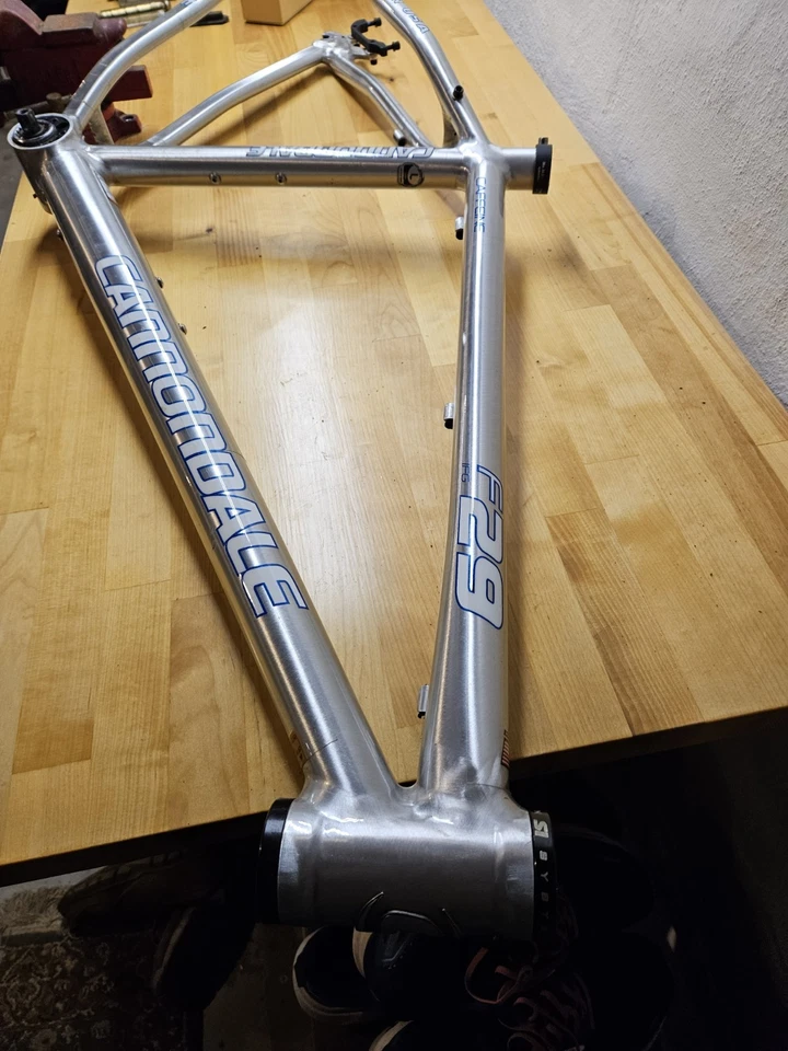 Cuadro LG Cannondale F29 1FG de una sola velocidad - Bushnell Excentric BB plateado/azul Foto 1 de 4