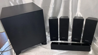 Sony 5.1 Channel Speaker System SS-WSB101 Sub Woofer, Front, Surround, Center - Image 1 of 4