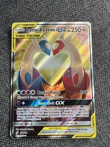 LATIAS & LATIOS GX 170/181 English Pokemon Sun & Moon Team Up Tag Team Alt Art - Picture 1 of 10