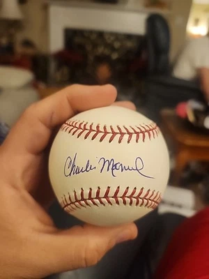 Charlie Manuel In Person Autographed Baseball Philadelphia Phillies Signed - Image 1 of 4