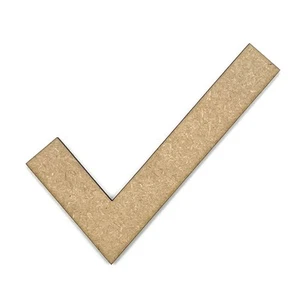 Wooden Tick MDF Craft Shapes For Blanks, Gift Tags & Scrapbooks - Picture 1 of 3