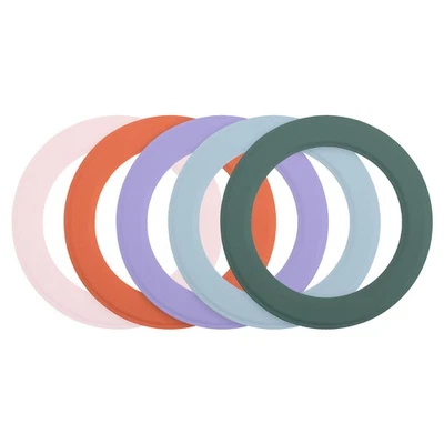 5Pcs магнитные наклейки кольцо, магнитный адаптер кольцо, оранжевый + розовый + фиолетовый + синий + зеленый - Изображение 1 из 4