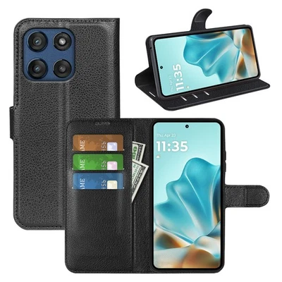 HFICY New Leder Geldbörse Stand Flip Cover Case Für Motorola MOTO Edge 60/60 Fusion