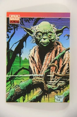 Star Wars Galaxy 1993 Topps Trading Card #120 Master Yoda Artwork ENG L019577 - Image 1 of 2