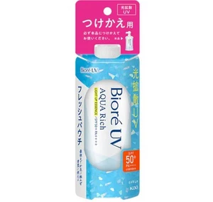 Protector solar Biore UV Aqua Rich Light Up Essence bolsa fresca recarga 120 g de Japón - Imagen 1 de 11