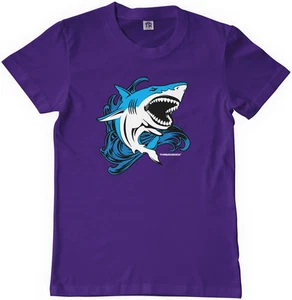 Threadrock Kids Shark Youth T-shirt Fish Animal Wildlife Water - Picture 1 of 9