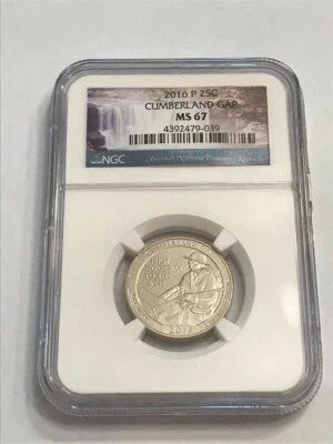 2016-S 25C CUMBERLAND GAP MS 67 NGC - Image 1 of 4