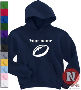 Personalised Rugby Hoodie kids Hoody sport activewear - Picture 1 of 13